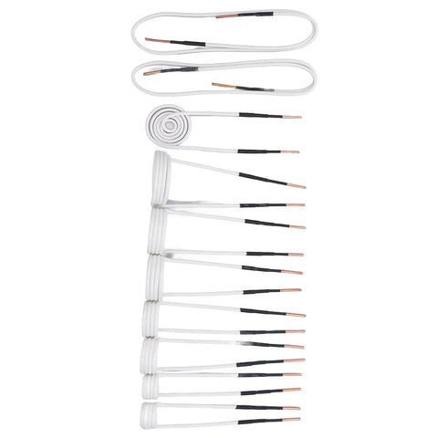 Heavy Duty Flexible Induction Heater Coil Kit 2.5mm Brass High Temp Removal Tool Set with insulated coil wires.