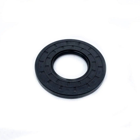 Front Load Washer Tub Bearing And Seal Kit Compatible With Ge Models Cuts The Loud Grinding Noise No Sweat Diy Swap Heavy Duty Replacement Piece Restores Smooth Spin Cycle Good Vibes, black rubber seal, circular design.