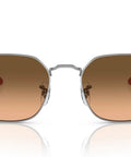 Jim Sunglasses With Silver Square Frame And Pink Gradient Lenses Dope Premium 100 Percent UV Protection Modern Unisex Shades