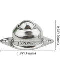 Flange Mounted Five Eighth Inch Ball Transfer Unit CY 15A With 304 Stainless Steel Ball Bearing Roller dimensions shown