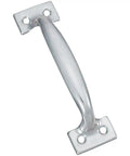 Heavy Duty Zinc Plated Steel Door Pull Handle Offering A 6 Inch Long Lever Grip, ideal for rugged kitchen and closet doors.