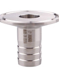 DERNORD 2-inch tri-clamp to 1-inch hose barb adapter, SUS304 stainless steel sanitary pipe fitting