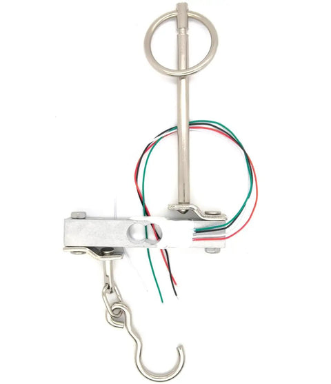 5 Kg Straight Bar Load Cell With Hook For Accurate Weight And Force Readouts In DIY And Industrial Setups 4 Wire Strain Gauge Sensor Ready For Tension Measurement Plug And Play Pro Grade, 75x12.7x12.7mm aluminum