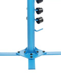 Base and structure of Sheet Metal Bead Roller Machine 1.2mm Manual Bead Rolling Tool With 6 Die Set, showing blue steel stand.