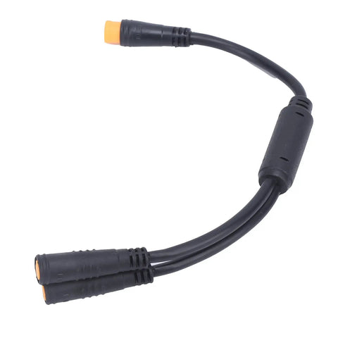 Electric Scooter Y Splitter Cable Adapter With High Current Capacity For Commuters And Urban Riders, featuring dual connectors.