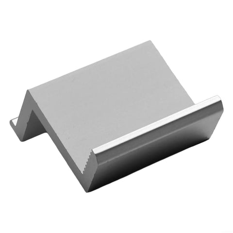 Single aluminum clamp from 10 Pack Aluminum Solar Panel End Clamps Kit For PV Modules Z Bracket Mounting Clamps For 30 Mm To 45 Mm Frame Heights Rooftop Setup Easy Install Adjustable Solar Panel Mounting Hardware For Panel Frames