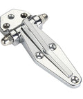 4 Inch Zinc Alloy Self Closing Cabinet Hinge For Cold Storage And Ovens With 180 Degree Hold Open Feature and Butter Smooth Operation, chrome finish.