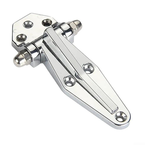 4 Inch Zinc Alloy Self Closing Cabinet Hinge For Cold Storage And Ovens With 180 Degree Hold Open Feature and Butter Smooth Operation, chrome finish.