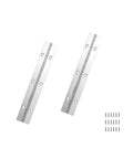 Heavy Duty 6 Inch Silver Stainless Steel Piano Hinges Two Pack Full Length Surface Mount Cabinet Hardware With Screws