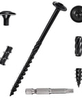 Heavy Duty Exterior Wood Screws No 14 X 4 Inch, 50 Piece Set With Self Drilling Tips And Serrated Threads, includes T30 Torx Bit.