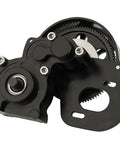 Full Metal Transmission Gearbox With Steel Gear Set For 1/10 RC Crawlers, Half Open Shell, CNC Aluminum Protective Cover, close-up view