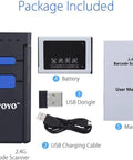 Grab And Go Portable Bluetooth Barcode Scanner With 3 In 1 Connection USB Wired 2.4G Wireless And Bluetooth package content