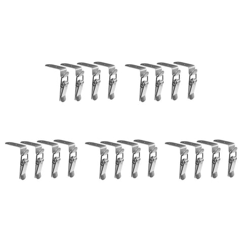 Duck Mouth Buckle Hook Lock Stainless Steel Spring Loaded Draw Toggle Latch Clamp With Lock 20 Pack shown in rows