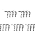 Sleek 20 PCS Stainless Steel Duck Mouth Buckle Hook Lock With Spring Loaded Draw Toggle Latch Clamp in a neatly arranged layout.