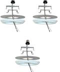 Recessed Lighting Converter For Pendant Or Light Fixtures White Finish 3 Pack Easy Install To Transform Can Lights Into Slick Pendant Lighting For Modern Homes And Kitchens, showing three components.