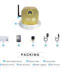 Twinkle 16W Fiber Optic Star Ceiling Light Kit With components including light engine, remote, fiber cables, and connectors.