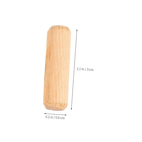 Single dowel from Wood Dowel Pin Kit 500 Pcs Fluted Beveled Hardwood Connectors For Furniture Assembly, measuring 1.1 inches