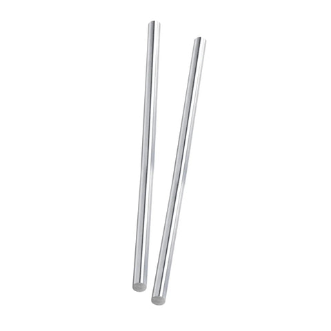 Built Tough 8mm X 300mm Hardened Chrome Cylinder Rod Precision Ground Linear Motion Guide Bar displayed in a two-pack.