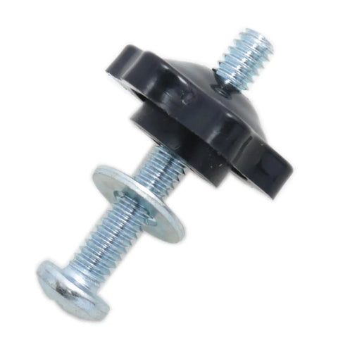 Beefy T Track Knob And Hardware Kit With 1/4-20 Screws 1-3/4 In 1/4 In Black Hex Nuts and washers shown in detail
