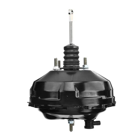 Heavy Duty Vacuum Power Brake Booster For Chevy C1500 Suburban GMC Yukon Blazer Direct Bolt On Upgrade front view with fittings.