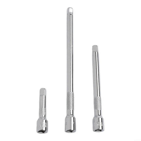 Pro Grade Chrome Vanadium Socket Extension Set With One Quarter Inch, Three Eighths Inch And One Half Inch Wobble Extensions