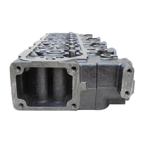 4D34 Cylinder Head ME997799 Direct Bolt In Replacement For 4D34 Engine Series In Heavy Duty Trucks OEM Quality Match To Factory Specs Ready To Get Your Ride Back. cast metal cylinder head shown from front angle