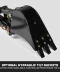 Compact Front Hoe Backhoe Attachment For Mini Skid Steer With 8 Inch Hydraulic Tilt Bucket And Toro Quick Tach Mounting System