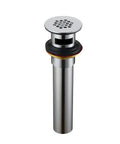 Brass Chrome Grid Drain Strainer With Overflow For Bathroom Sink No Fuss Maintenance Free Keeps Earrings And Rings From Falling In