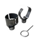 Heavy Duty Two Piece Drain Auger Attachment Set For Sink And Tub Clogs Featuring Thickened Steel Cutters and Ring Wrench.