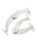 Concealed Rotating Door Hinges 2 Pack Stainless Steel Hydraulic Adjustable Support Hinges For Cabinets Easy Install