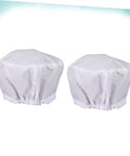 Top Shelf Cotton Work Hat And Cleanroom Cap Duo For Doctors And Nurses White Pair heavy duty breathable cotton caps for medical staff.
