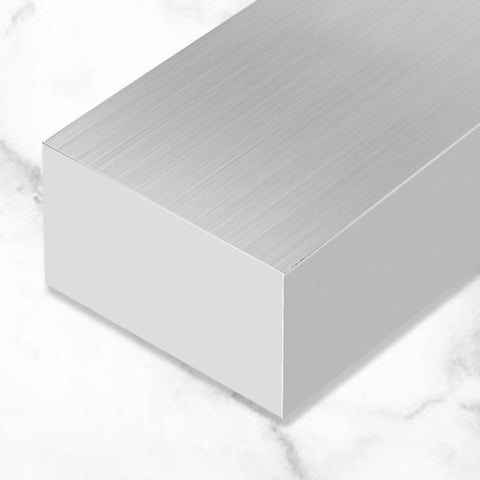 ZOFORTY aluminum flat bar block, 2 x 4 x 8 in (50 x 100 x 200 mm), brushed finish for milling and machining