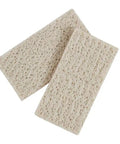 Two beige Heavy Duty Industrial Cleaning Pads Pack Of 10 For Weld Preparation And Surface Cleanup Standard Scrubbing Pads close-up view.