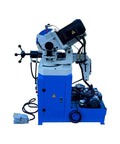 Heavy Duty 12 Inch Semi Automatic Hydraulic Cold Cut Saw 4Hp Metal Cutter With Quick Hydraulic Clamping And Swivel Base visible from side angle, showcasing hydraulic features.