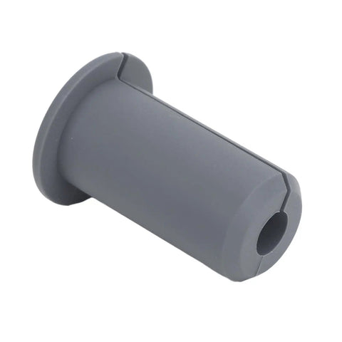 Top Rated 10 Pack Silicone Cable Feed Through Bushings Wall Grommet Kit For Series Wire Antenna Guard Indoor Protection Gray Perfect Snug Fit To Keep Your Gear Safe From Damage gray silicone wall grommet, angled view