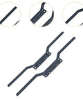 Set Of 2 Aluminum RC Chassis Frame Rails For MN98 MN99S One Twelfth Scale DIY Friendly Replacement Parts Black Easy Install And Durable Metal Upgrade For Tough Builds