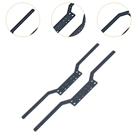 Set Of 2 Aluminum RC Chassis Frame Rails For MN98 MN99S One Twelfth Scale DIY Friendly Replacement Parts Black Easy Install And Durable Metal Upgrade For Tough Builds