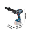 Professional Brushless 18 Volt Cordless Drill Driver Featuring 150 Nm Beast Mode Torque And Heavy Duty Rugged Build to Slam Through Any Worksite Project Today Without Breaking A Sweat, with dimensions 218 mm height.