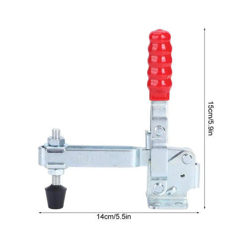 Quick Toggle Clamp Welding Fixture For Metal Plate And Circuit Board Positioning, Iron Body With Plastic Handle, 14 X 15 Cm Size