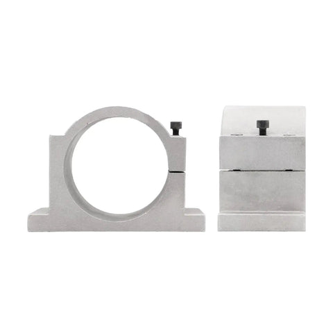 125mm Spindle Motor Clamp Mount Bracket Aluminum CNC Clamp For Precise Machining, Heavy Duty Spindle Mount Fits 100mm And 125mm Tooling, Rock Solid Locking Clamp For Milling And Lathe, front view