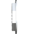 Side profile of Round Gable Vent With Tough PVC Build And Flat Trim Frame 1x4 Attic Vent Weatherproof And Low Maintenance 12x12 Opening
