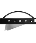 Side view of 1.5 Inch V Cut Duct Board Cutting Tool For Precise V Groove Joints In HVAC Jobs Black Pro Grade with steel sled frame