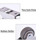 Heavy Duty Fixed Caster Wheels For Carts And Workbenches 2 To 4 Pack Non Swivel Castors metal top plate showing two-hole fixing