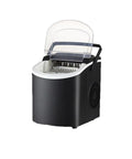 Hella Fast Portable Countertop Ice Maker Drops Fresh Cubes In Six Minutes With Sturdy Carry Handle Self Cleaning Tech, black design