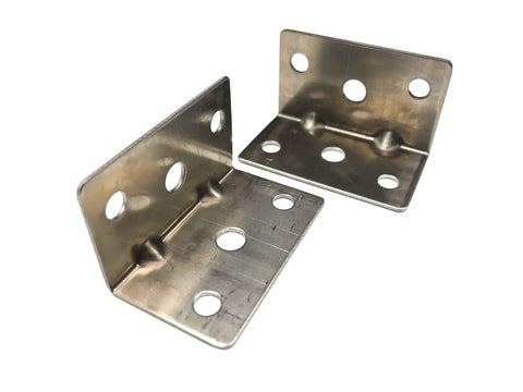 Sturdy Bulk Pack Of One Thousand Heavy Duty Galvanized L Shape Corner Braces solid metal joint connectors with pilot holes.