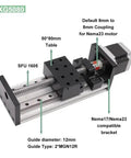 Heavy Duty Linear Rail Motor Kit With High Precision Ball Screw And Direct Drive Motor For Cnc Routers Laser Cutters And 3D Printers, showing SFU1605 ballscrew and Nema23 motor compatibility.