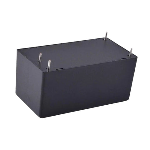 Heavy Duty 15W Ac Dc Power Supply Module Boasting Smooth 5V 3A Output And Tight Universal 85 To 305Vac Input, black casing, side view.