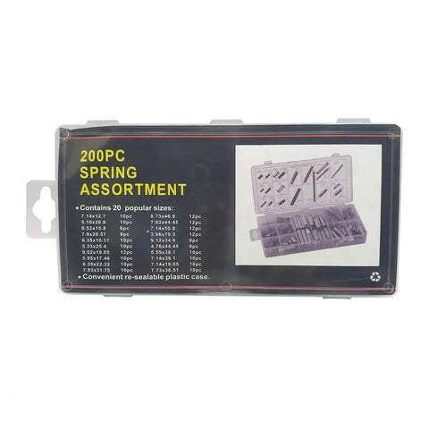 Super Cool 200 Piece Spring Assortment Kit Packed With Essential Extension Compression And Torsional Springs For Your Awesome Home DIY Hardware Projects And Repairs Today. 200pc spring assortment in plastic case