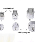 Built Tough Single Vane Pneumatic Rotary Actuator With Smooth Air Powered Torque 15mm Bore And 270 Degree Rotation, showing models with and without magnetic features.