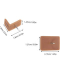 L Shaped Drawer Glides Set With Plastic And Iron For Sturdy Support And Aligned Slides Rectangle Tack Glides dimensions shown
